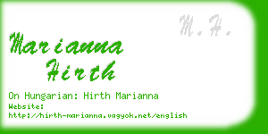 marianna hirth business card